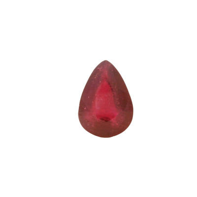 Natural Ruby Gemstone | Pear Facet Cut 10.12 Carat VS Clarity Glass Filled Pigeon Blood Red Color 17x12mm Loose Stone | July Birthstone
