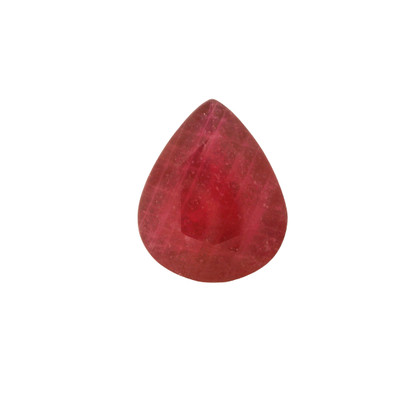 Natural Ruby Gemstone | Pear Facet Cut 13.68 Carat SI Clarity Crimson Red Color 17.5x14.3mm Loose Stone | July Birthstone