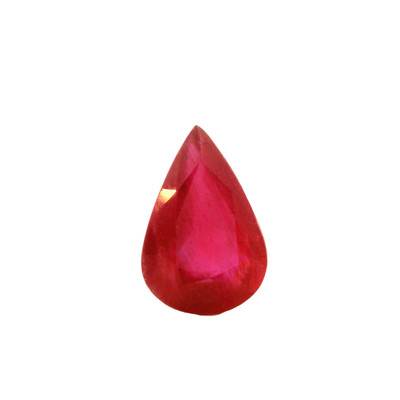 Natural Ruby Gemstone | Pear Facet Cut 5.44 Carat VVS Clarity Pigeon Blood Red Color 14.1x9.5mm Loose Stone | July Birthstone