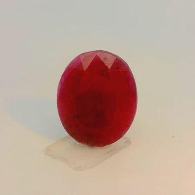 Natural Ruby Gemstone | Oval Facet Cut 5.96 Carat VS Clarity Scarlet Red Color 12x10mm Loose Stone | July Birthstone