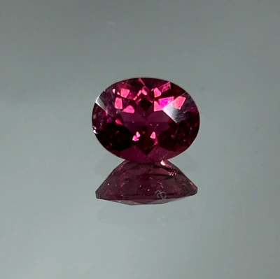 Natural Rubellite Oval Checker Cut 2.01 Cts SI1 Clarity 9.3x7.2mm | Fuchsia Pink Color Brazil | Rubellite October Birthstone Loose Gemstone