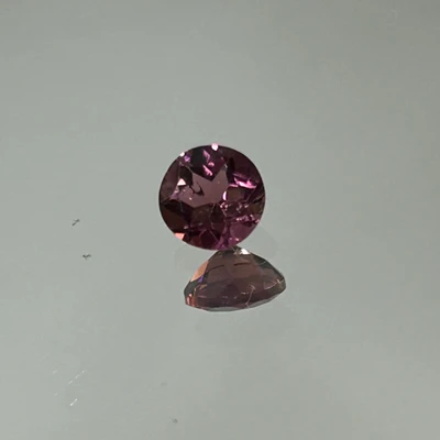 Natural Pink Tourmaline Round Flower Facet Cut 0.81 Cts VS2 Clarity 5.9mm | Flamingo Pink Color Brazil October Birthstone | Loose Gemstone