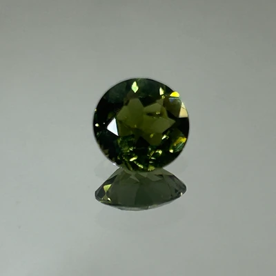 Natural Green Tourmaline Round Flower Facet Cut 1.58 Cts VS2 Clarity 8.2mm | Basil Green Color Brazil October Birthstone | Loose Gemstone