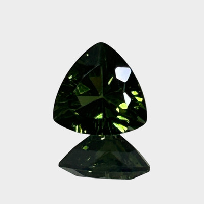 Natural Green Tourmaline Trillion 7mm German Facet Cut 1.09 Cts VVS Clarity | Forest Green Color Brazil October Birthstone | Jewelry Making Loose Gemstone