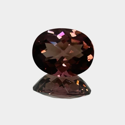 Natural Pink Tourmaline Oval Checker Cut 3.54 Cts VVS Clarity 11.2x8.7mm | Light Rosewood Pink Color Brazil October Birthstone | Loose Gemstone