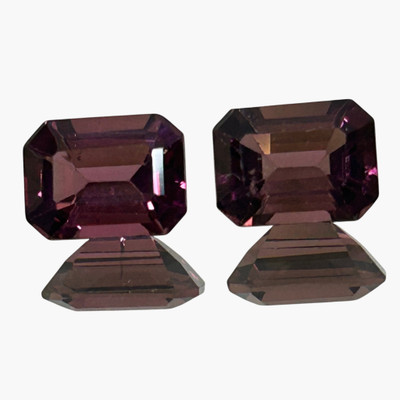 Natural Pink Tourmaline 2 Pcs Octagon 8x6mm Step Cut 3.06 Cts VS1 Clarity | Thulian Pink Color Brazil October Birthstone | Earring Jewelry Making