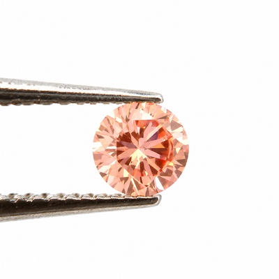 Light Pink Color Lab Grown Diamond Round 3.89mm Brilliant Cut 0.25 Cts Jewelry Making Loose Stone