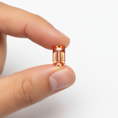 Lab Grown Diamond Intense Pink Color Baguette 4x2mm Step Cut 0.1 Cts Custom Jewelry Stone