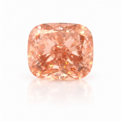 Lab Grown Diamond Light Pink Color Cushion 7.5x7mm Brilliant Cut 2.15 Cts Loose Diamond