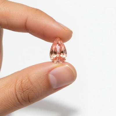 Intense Pink Color Lab Grown Diamond Pear 4x2.5mm Diamond Cut 0.11 Cts Loose Diamond Jewelry Making