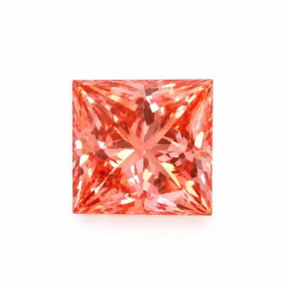 Diamond Lab Grown Square 2.75x2.75mm Princess Cut Intense Pink Color 0.12 Cts Custom Jewelry Designing