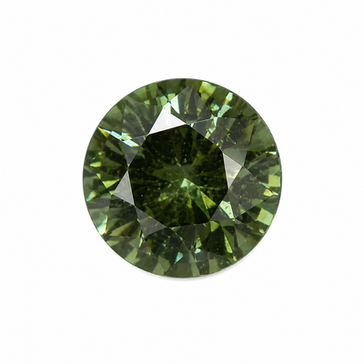 Natural Green Sapphire 2mm Round Diamond Cut VS Clarity Winsor Green Color Loose Gemstone