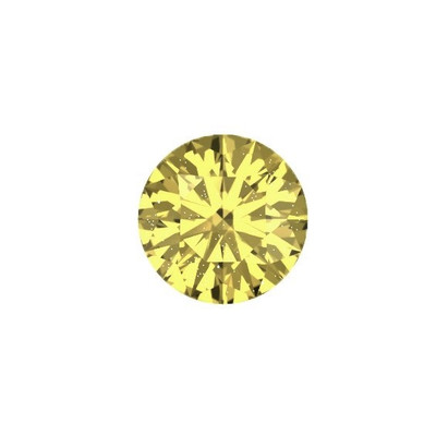 5 mm Round Diamond Cut Natural Yellow Sapphire, Pastel Yellow Color, SI1 Clarity