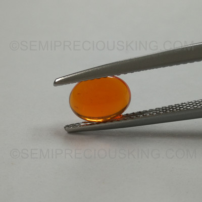 Natural Mexican Fire Opal Oval Cabochon 8X6mm Tangerine Orange Color VS Clarity Loose Gemstones