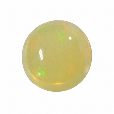 Natural Ethiopian Opal Round Cabochon 4mm Off-White Color SI Clarity Loose Gemstone