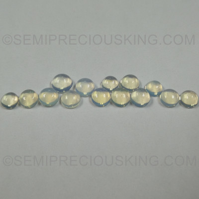 Natural Ethiopian Opal Round Cabochon 4mm White/Transparent Color VS Clarity Loose Gemstone