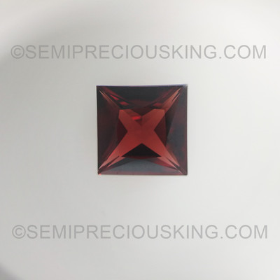Natural Garnet Square Princess Cut 8X8mm Burgundy Color VVS Clarity Loose Gemstone