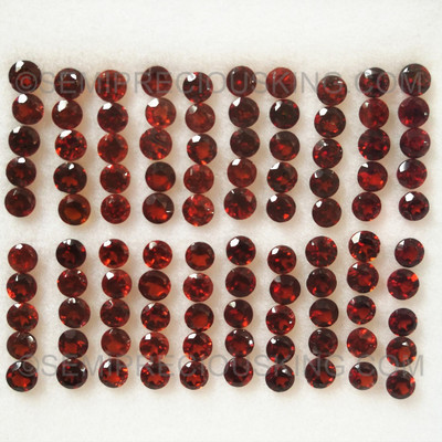 Natural Garnet Round Facet Cut 3x3mm Rosewood Color SI1 Clarity Loose Gemstone
