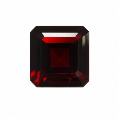 Natural Garnet Octagon Step Cut 10X10mm Umber Color SI1 Clarity Loose Gemstone