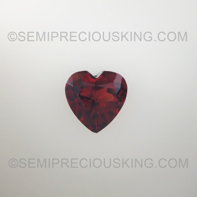 Natural Garnet Heart Facet Cut 7X7mm Burgundy Color VS Clarity Loose Gemstone