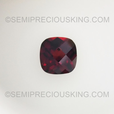 Natural Garnet Cushion Checkerboard Cut 8X8mm Rosewood Color VS Clarity Loose Gemstone