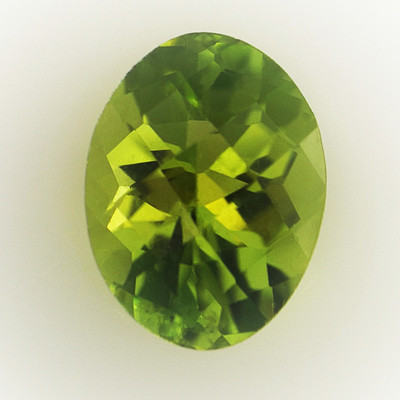 Natural Peridot Oval Checkerboard Cut 8X6mm Parrot Green Color FL Clarity Loose Gemstone