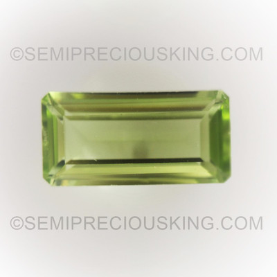 Natural Peridot Octagon Step Cut 10X5mm Intense Green Color VVS Clarity Loose Gemstone