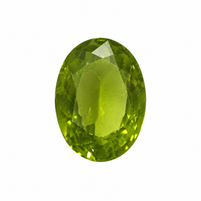 Natural Peridot Oval Faceted Cut 12X10mm Parrot Green Color VS Clarity Loose Gemstone