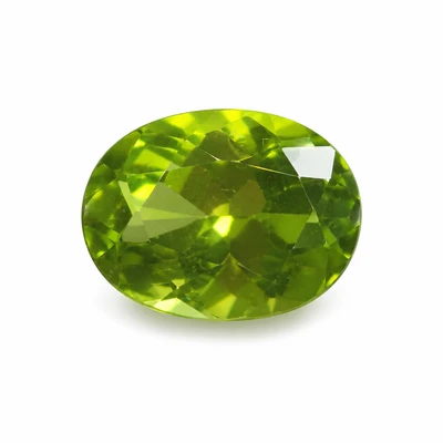 Natural Peridot Oval Facet Cut 8X6mm Parrot Green Color VVS Clarity Loose Gemstone