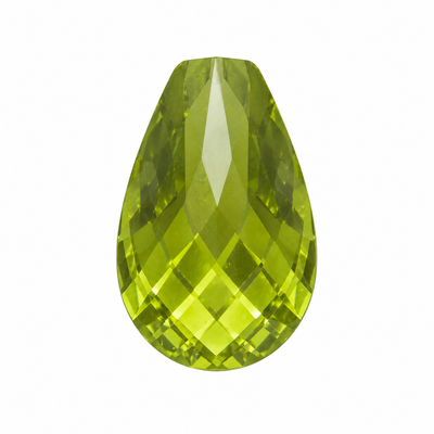 Natural Peridot Drop Briolette Cut 6X4mm Parrot Green Color FL Clarity Loose Gemstone