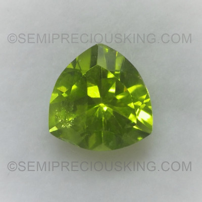 Natural Peridot Trillion Faceted Cut 9X9mm Parrot Green Color SI Clarity Loose Gemstone