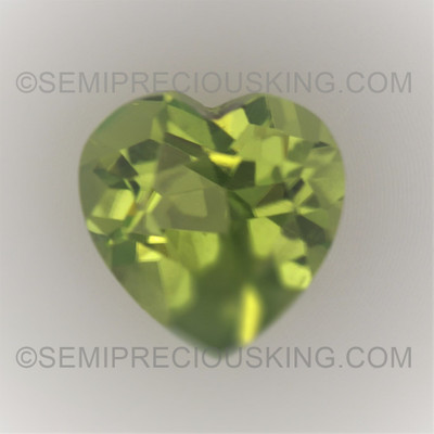 Natural Peridot Heart Faceted Cut 6X6mm Parrot Green Color VVS Clarity Loose Gemstone