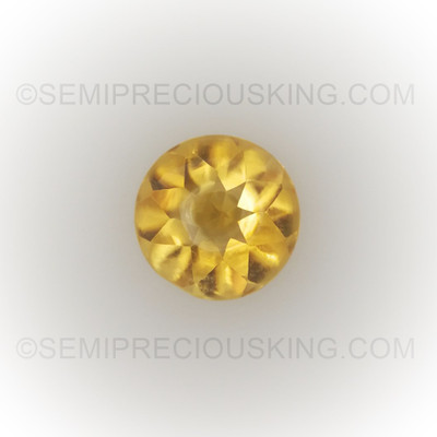Natural Citrine Round Faceted Cut 8X8mm Amber Yellow Color VS Clarity Loose Gemstone