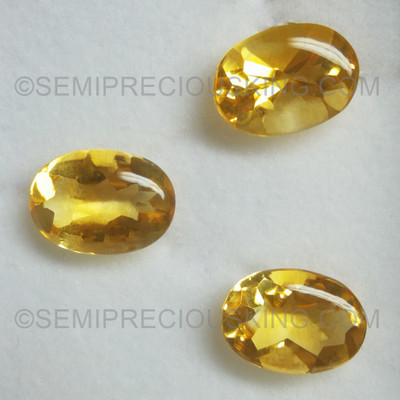 Natural Citrine Oval Bufftop 14X10mm Amber Yellow Color VVS Clarity Loose Gemstone