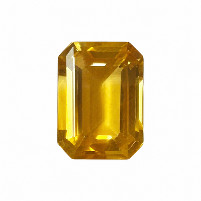 Natural Citrine Octagon Bufftop 14X10mm Amber Yellow Color VVS Clarity Loose Gemstone
