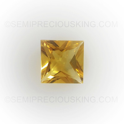 Natural Citrine 6.5 mm Square Princess Cut Loose Facet Excellent Quality Amber Yellow Color Brazil