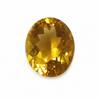 Natural Citrine Oval Faceted Cut 14X12mm Golden Citrine Color FL Clarity Loose Gemstone
