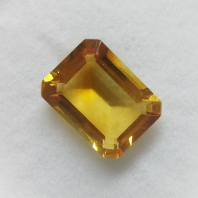 Natural Citrine Octagon Step Cut 16X12mm Golden Citrine Color VVS Clarity Loose Gemstone