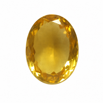 Natural Citrine Oval Faceted Cut 16X12mm Dandelion Color VVS Clarity Loose Gemstone