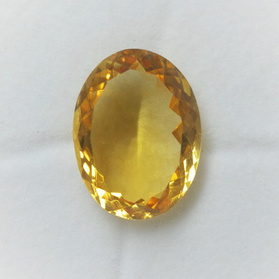 Natural Citrine Oval Faceted Cut 20X15mm Amber Yellow Color VS Clarity Loose Gemstone
