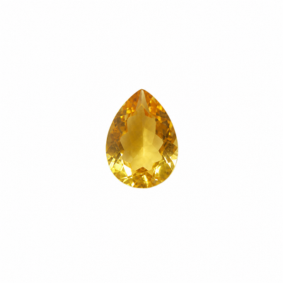 Natural Citrine Pear Faceted Cut 14X10mm Tuscan Yellow Color VS Clarity Loose Gemstone