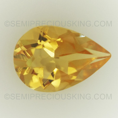 Natural Citrine Pear Faceted Cut 10X7mm Dandelion Color VVS Clarity Loose Gemstone