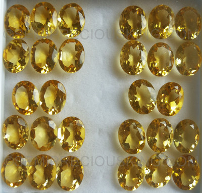 Natural Citrine Oval Faceted Cut 9X7mm Tuscan Yellow Color VS Clarity Loose Gemstone