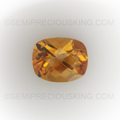 Natural Citrine Cushion Checkerboard Cut 10X8mm Golden Citrine Color FL Clarity Loose Gemstone