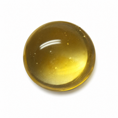 Natural Citrine Round Cabochon 14.5x14.5mm Amber Yellow Color VVS Clarity Loose Gemstone