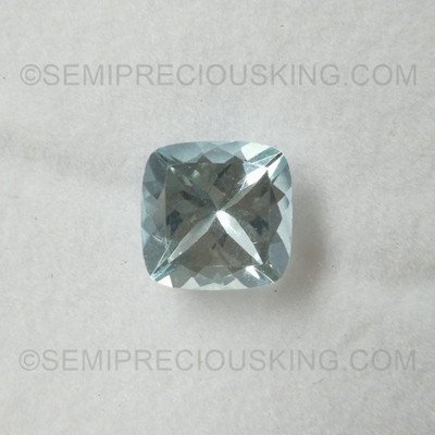 Natural Aquamarine Cushion Step Cut 9x9mm Carolina Blue Color VS Clarity Loose Gemstone
