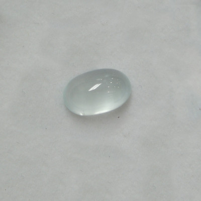 Natural Aquamarine Oval Cabochon 12.6X8mm Pastel Blue Color SI1 Clarity Loose Gemstone