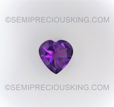 Natural Amethyst African Heart Facet Cut 7X7mm Grape Purple Color VVS Clarity Loose Gemstone