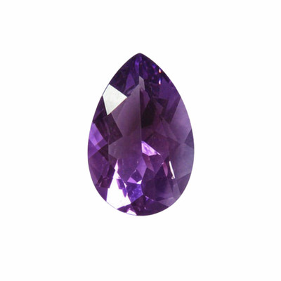 Natural Amethyst African Pear Facet Cut 16X12mm Heather Purple Color FL Clarity Loose Gemstone