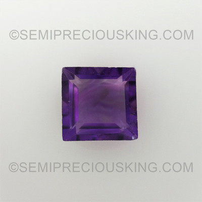 Natural Amethyst African Square Step Cut 6X6mm Grape Purple Color VS Clarity Loose Gemstone
